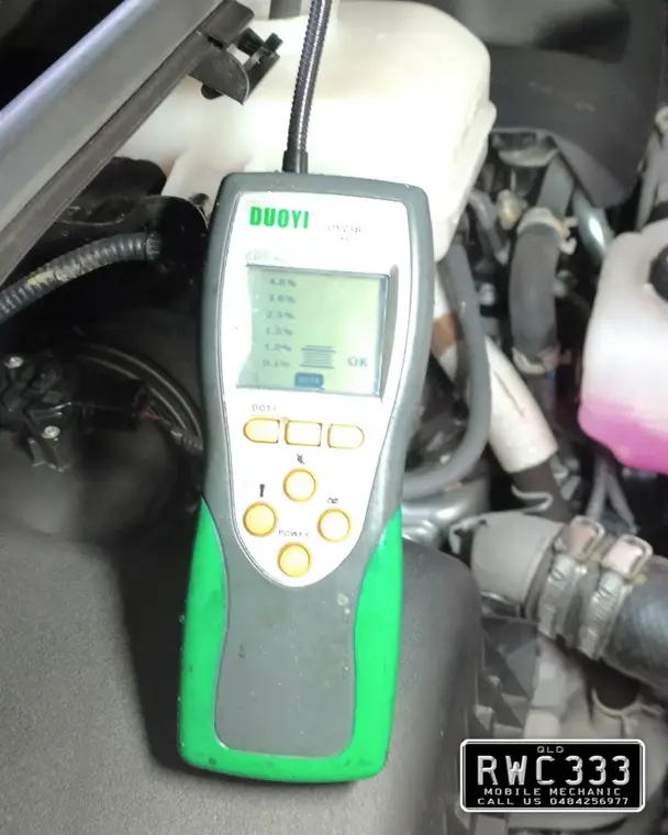Brake fluid test passed during a Queensland safety certificate inspection